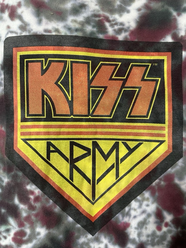 1996 KISS Army Tie Dye Long Sleeve T Shirt XL  Authentic COTTON  RARE