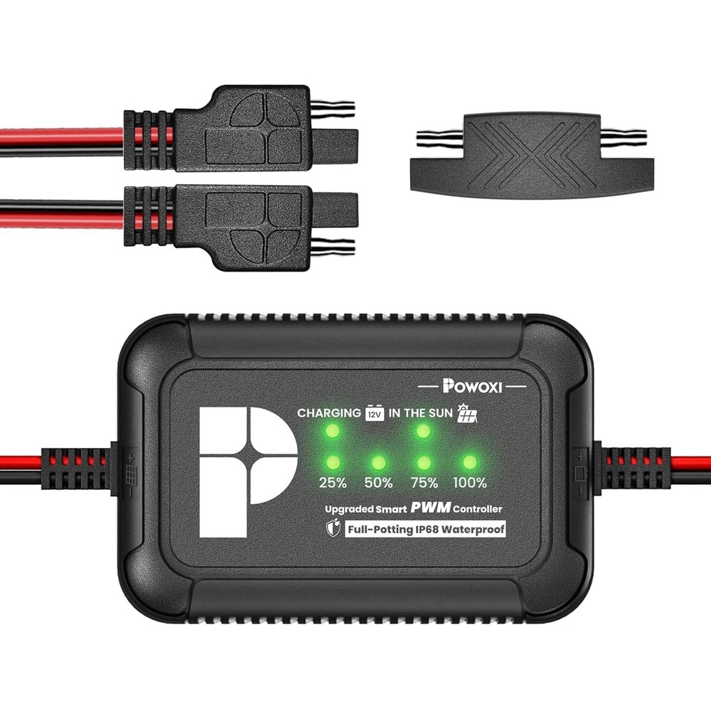 Compact Solar Charge Controller (10A) with Overcharge Protection and LED Status
