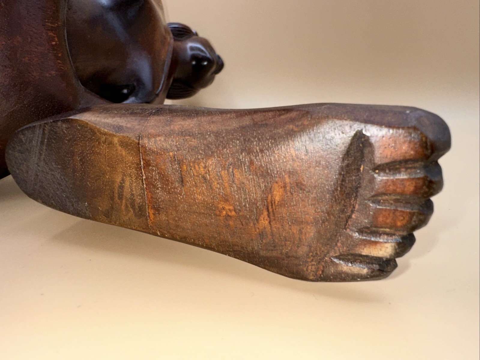 RARE!! VTG AFRICAN MAKONDE MAASAI HAND-CARVED EBONY WOOD SEATED WOMAN SCULPTURE