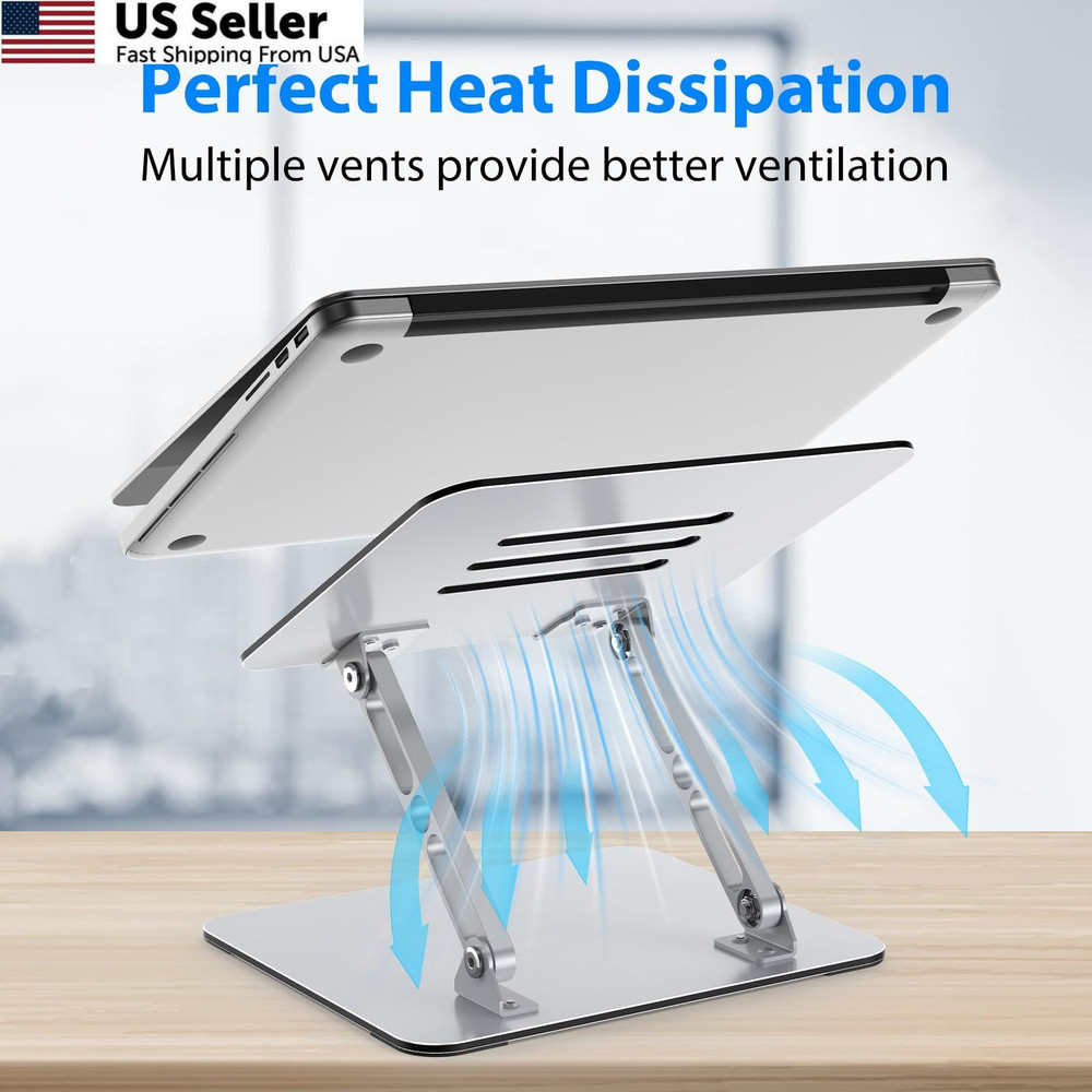 Gogoonike Laptop Stand for Desk, Adjustable Riser, Metal Foldable...