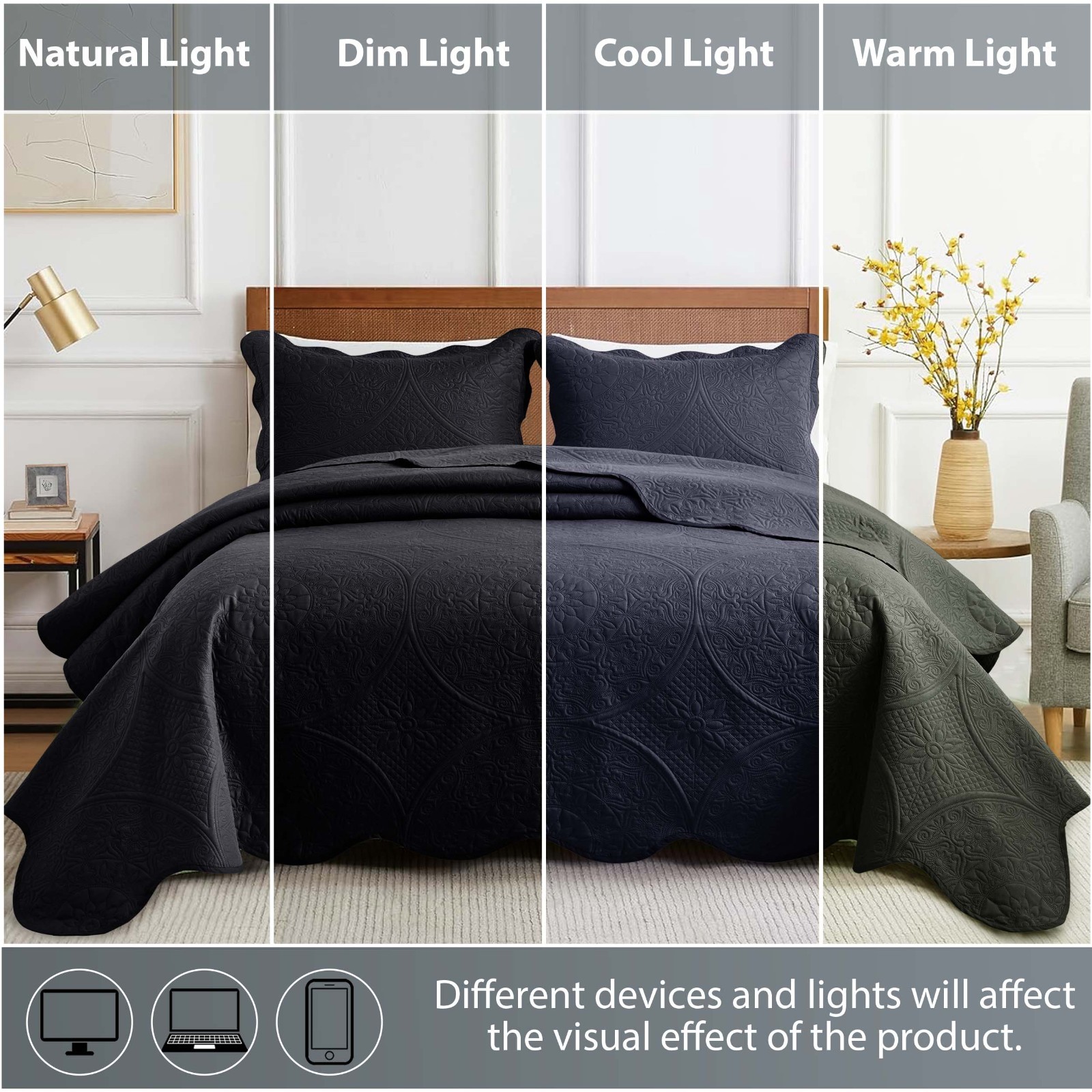 Quilt Coverlet Bedspread Bedding Set with Pillow Shams Full Queen King Bed Throw