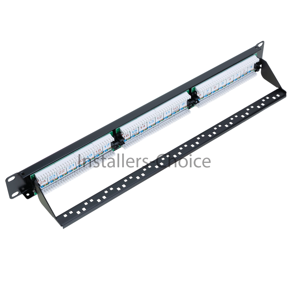 24 port Cat6 UTP LAN wall mount Mini patch panel bracket RJ45 110 Network