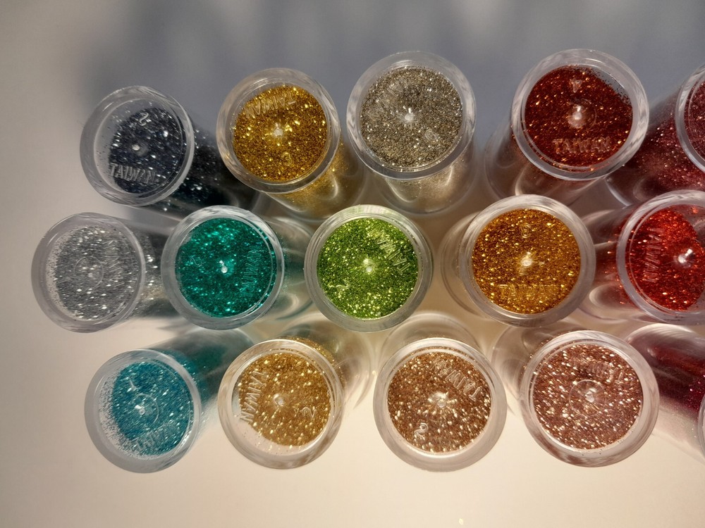 Glitter Shakers, 18-Pack, Assorted Glitter, Fine Glitter