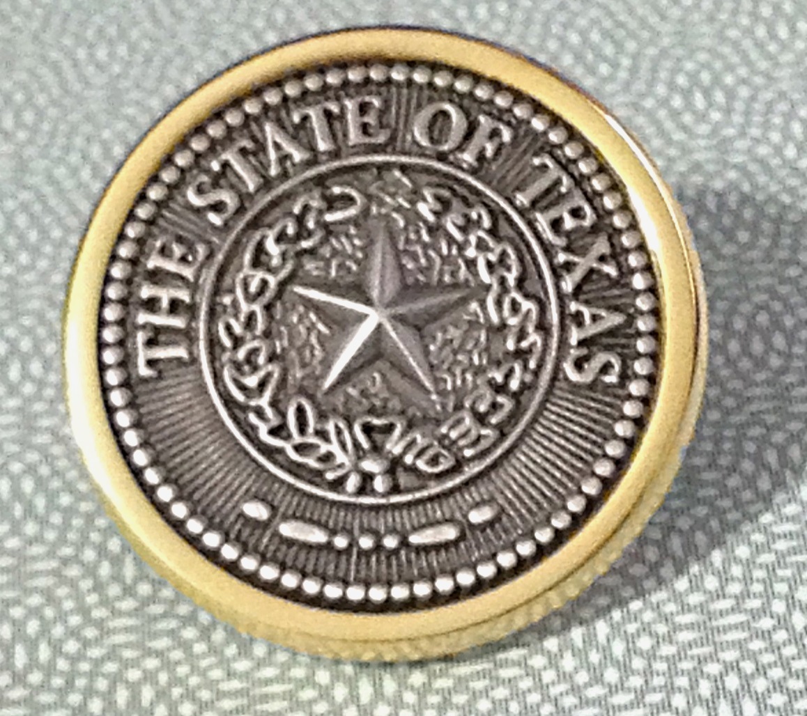 Texas State Seal Hat Pin / Tie Tack Free Shipping