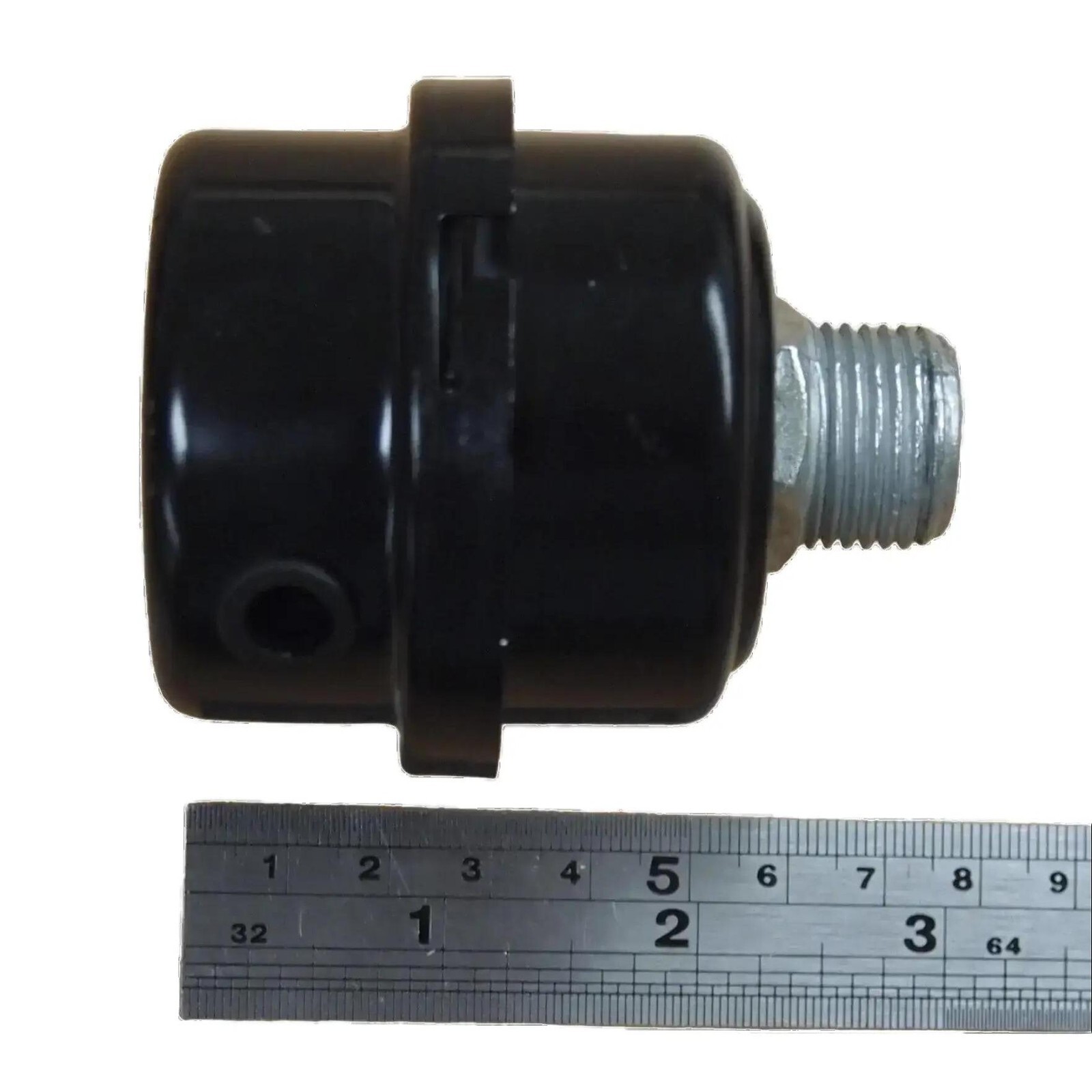 Lot of (2) Air Compressor Metal Air Filter Silencer 1/2" MPT Paper Cartridge