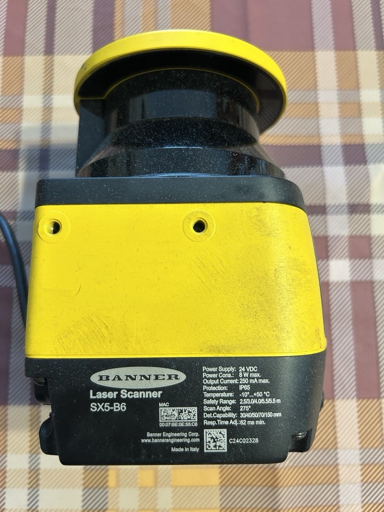 Tested Banner SX5-B6 laser scanner used