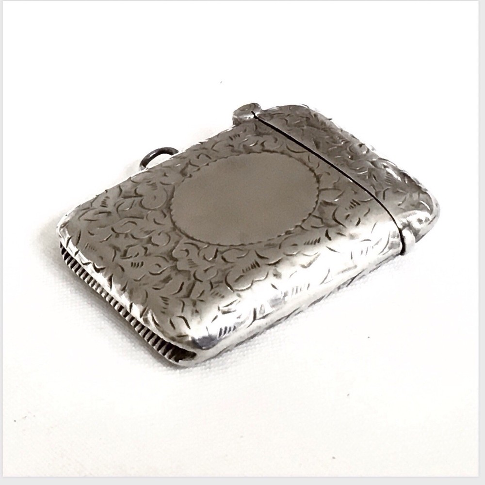 1898 Victorian Solid Silver Vesta Case Hallmarked Deakin & Francis Ltd.