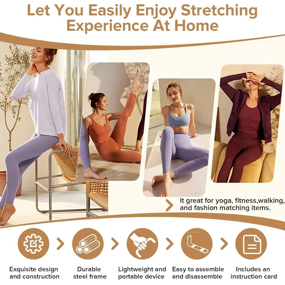 Adjustable Hamstring Stretcher for Knee Extension & Pain – Multifunctional Le...