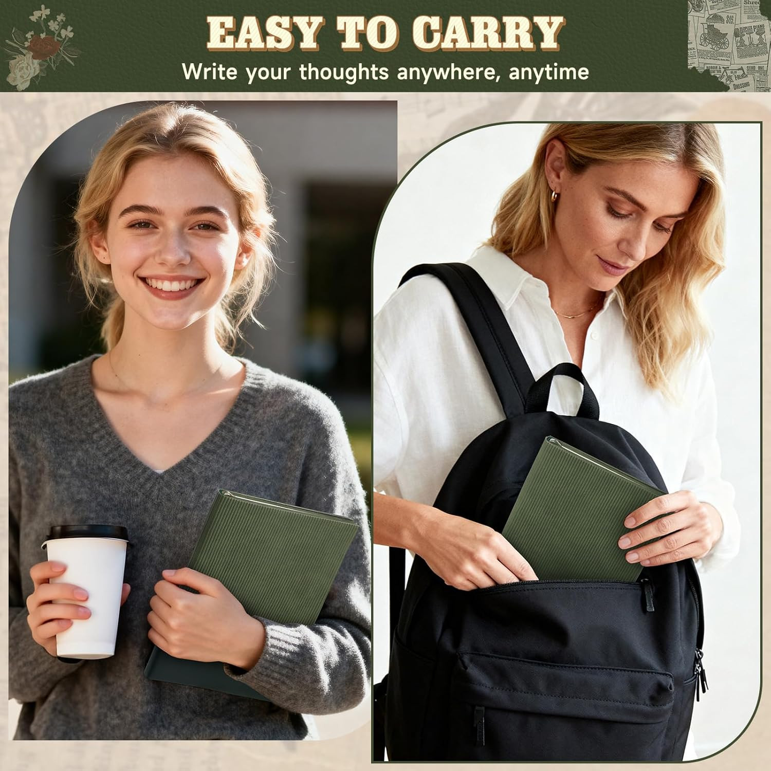 Leather Vintage Lined Journal Notebook,Leather Softcover Lined Journal Notebooks