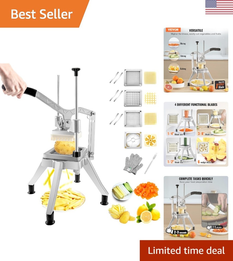 Effortless Vegetable Dicer with Replacement Blades - Ideal for Home Kitchen