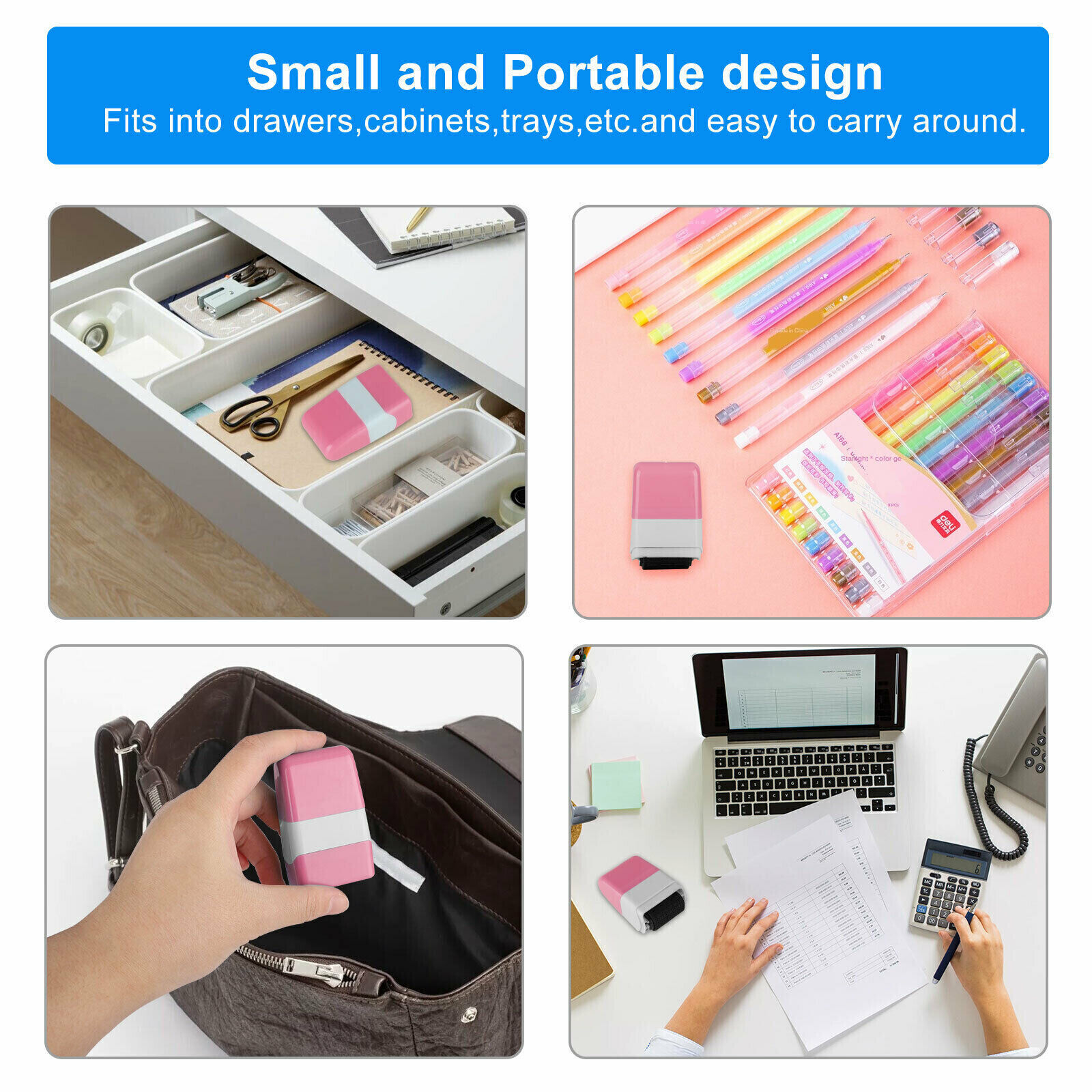 2PCS Identity Theft Protection Roller Stamp Guard ID Privacy Confidential Data