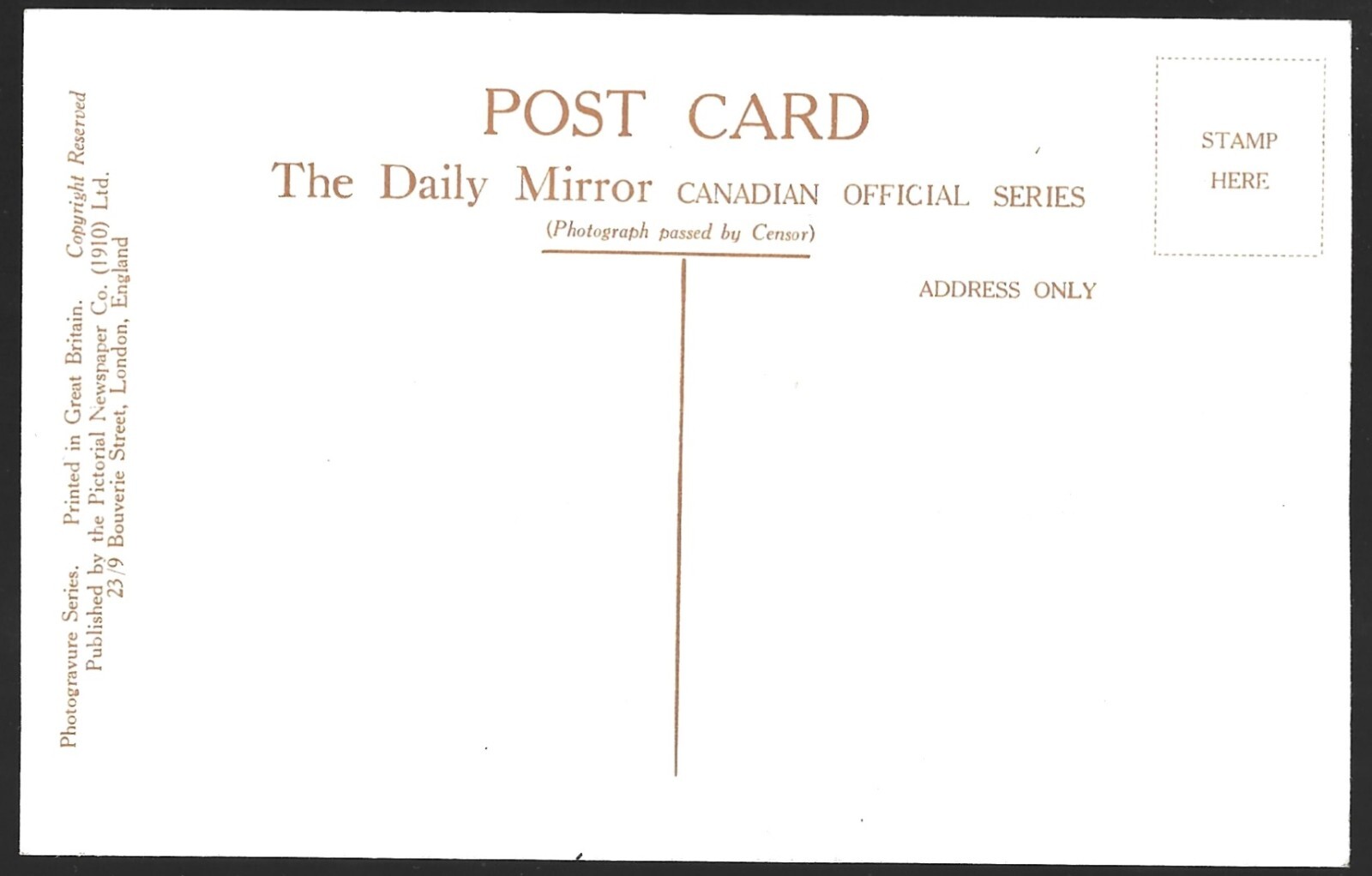 WW1 Postcard Daily Mirror Canadian Official Series Soldiers Cheer Victory