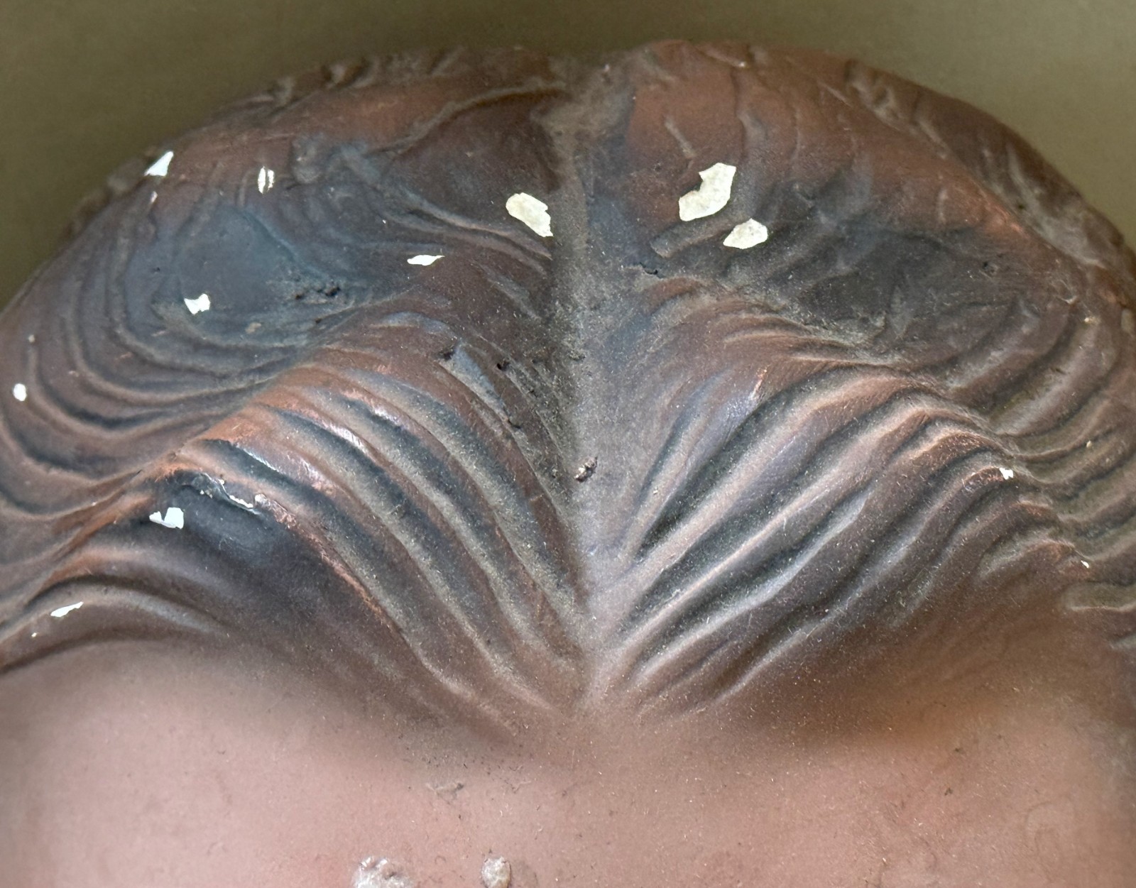 Very Vintage Male Mannequin Head / Silvestri Hollywood / Plaster Head & Tin Neck