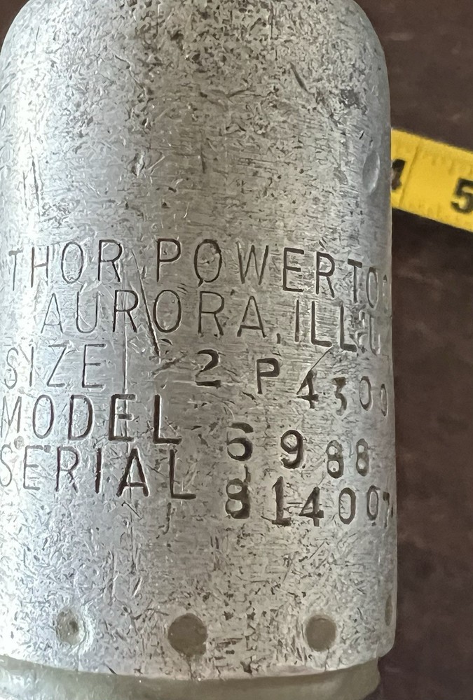 Vintage Thor Pneumatic Drill Model 6988 Air Tool