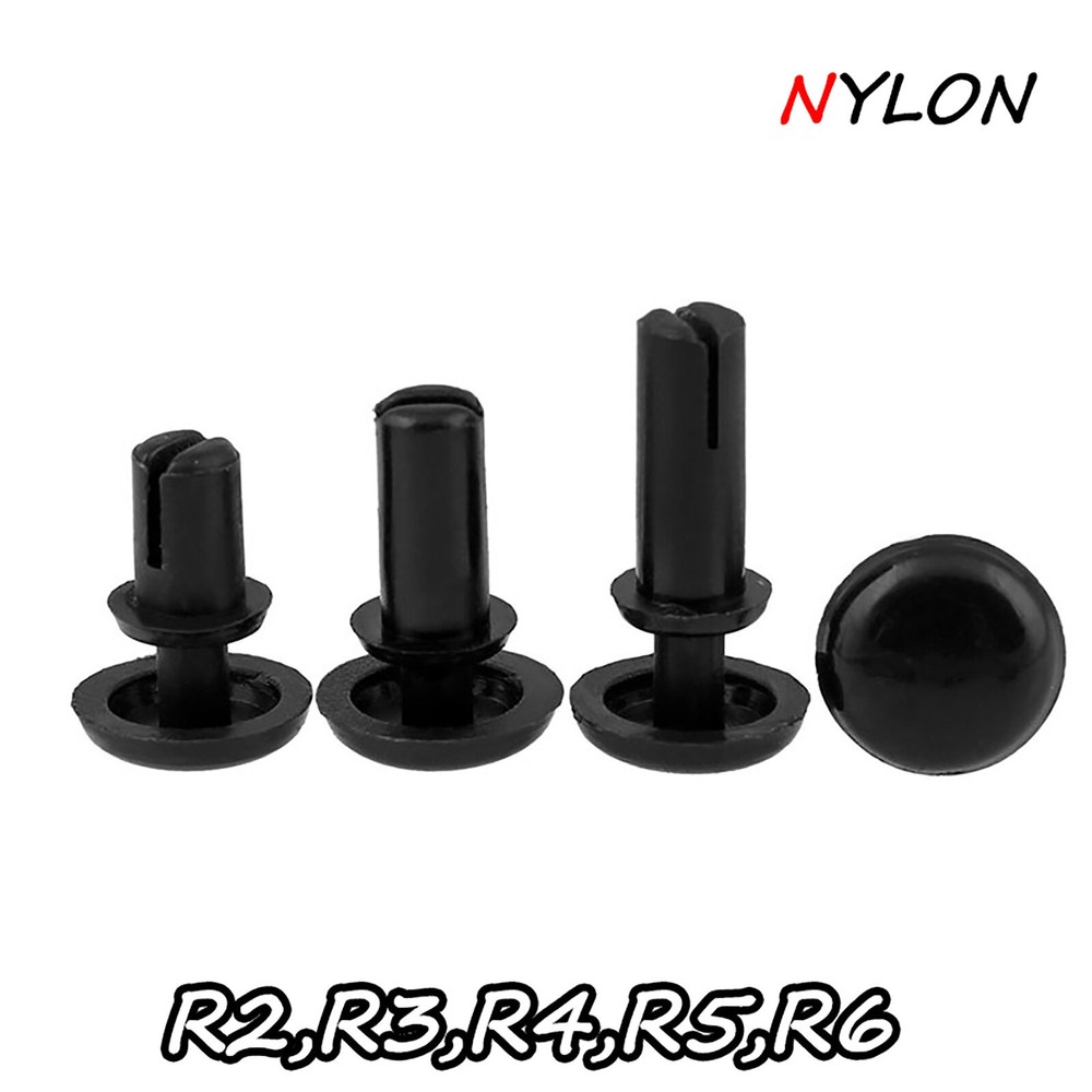 Black Plain Nylon Plastic Snap Rivets Various Sizes And Lengths Rivet - Quality
