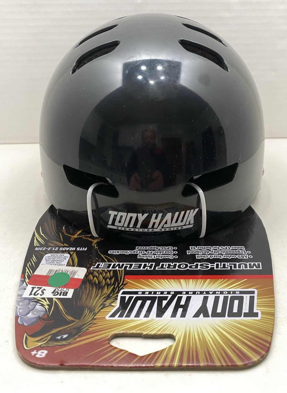 TONY HAWK SIGNATURE SERIES MULTI-SPORT HELMET ~ FITS HEADS 21.2"-23" ~ NEW