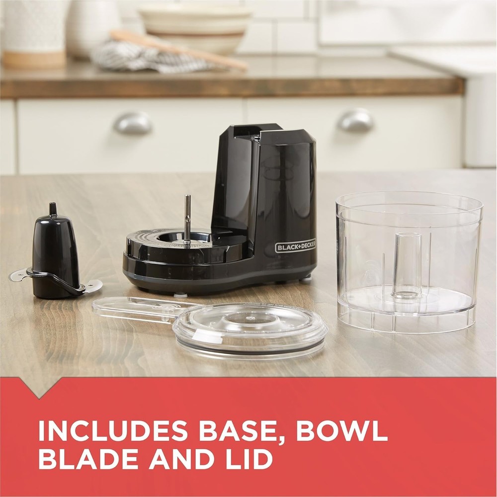 Black 1.5 Cup Chopper with Stay-Sharp Blade
