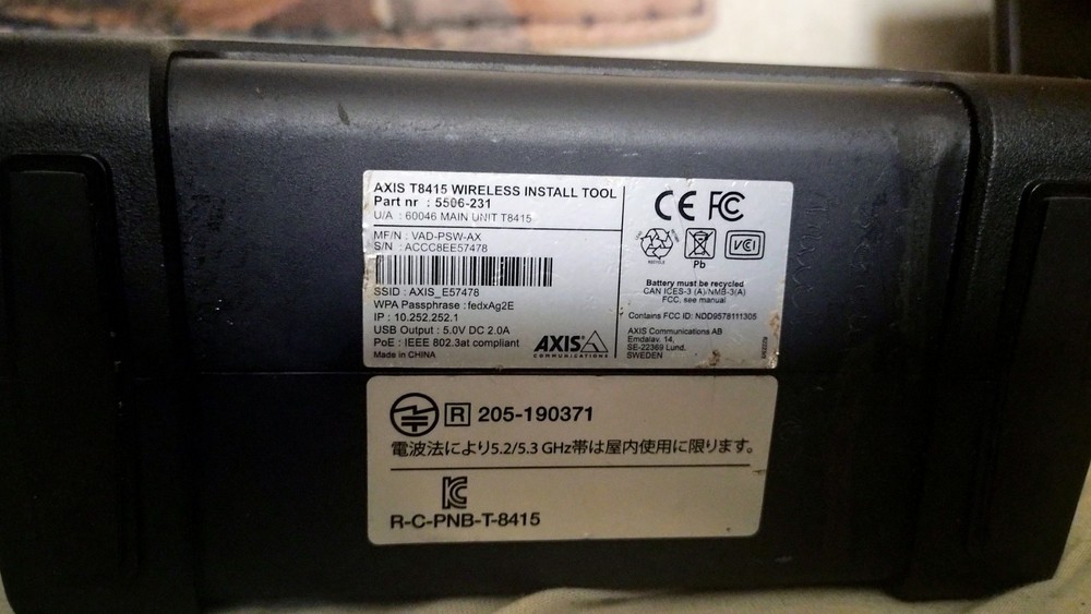 AXIS T8415 Wireless Installation Tool Kit - 5506-88