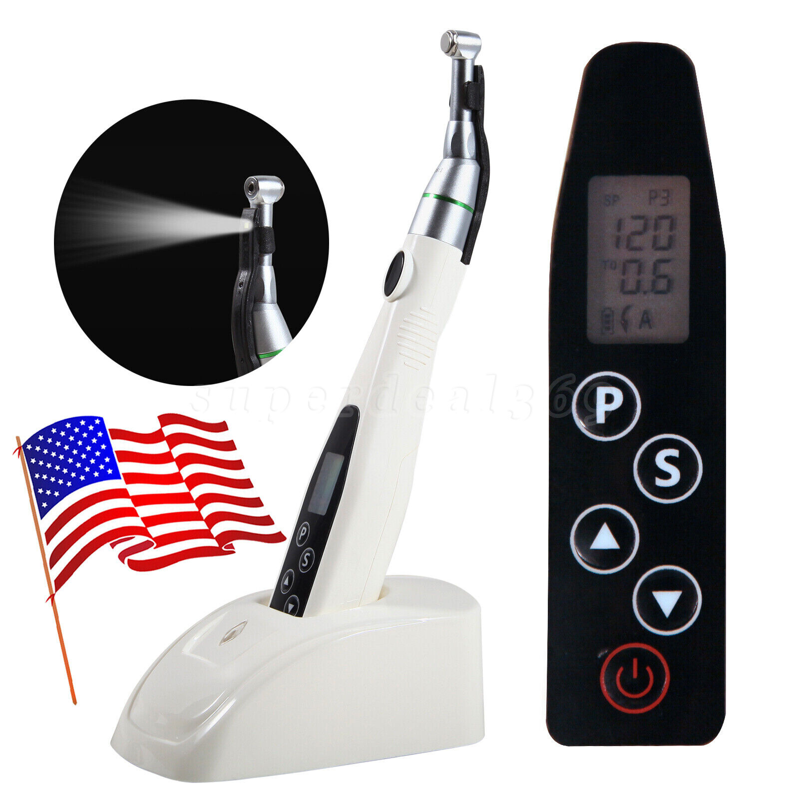 Dental Cordless LED Endo Motor Endodontic​ Treatment 16:1 Contra Angle Handpiece