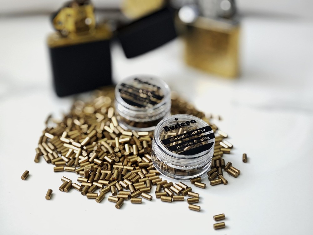 Busieea 100Pcs Lighter Flints, Flint Replacement Refills, All - Purpose Gold