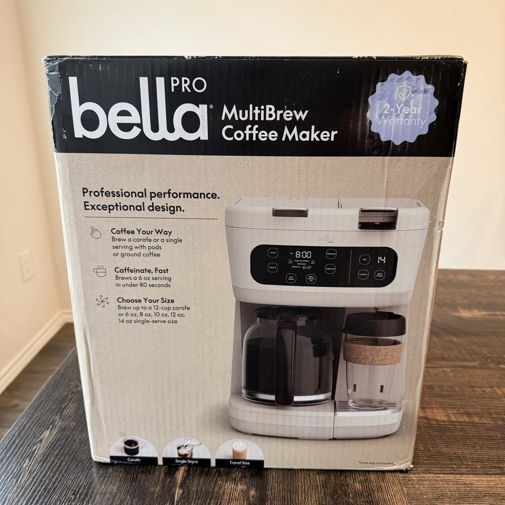 bella PRO - MultiBrew 12-Cup Drip & Single-Serve Coffee Maker - Oat Milk