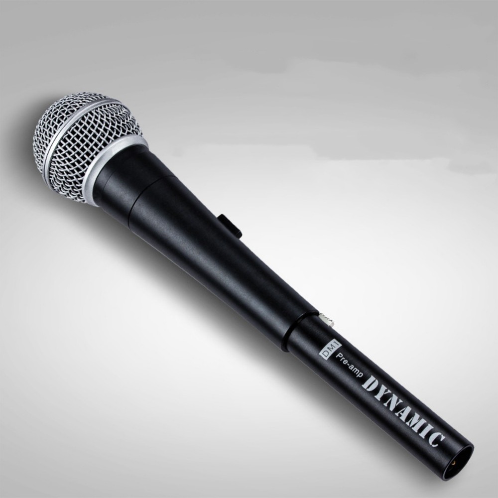 1PC +28DB High Gain Inline Microphone Preamp 48V Phantom Power Plug and Play