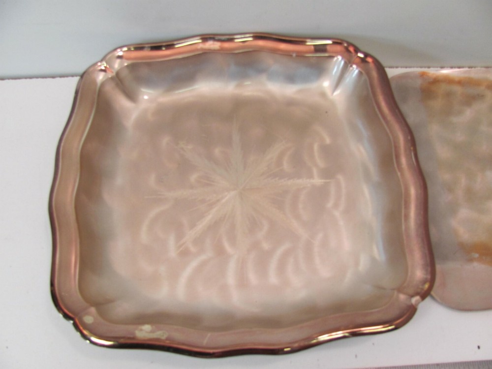 WMF IKORA Germany POLISHED BRASS SERVING TRAY SET