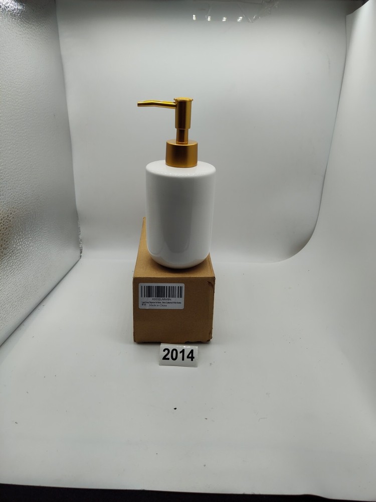 Bathroom Liquid Pump Bottle Ceramic Soap Dispenser -White 20ml #2014