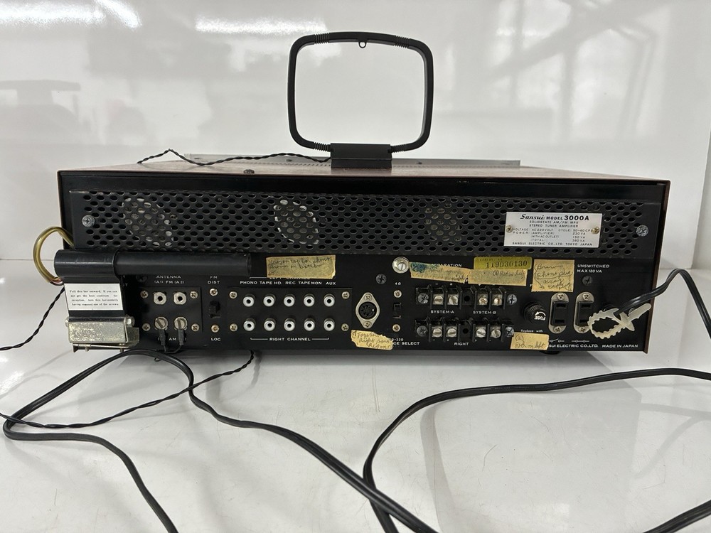 Vintage SANSUI 3000A SOLID STATE Stereo Receiver Amplifier Working Condition!