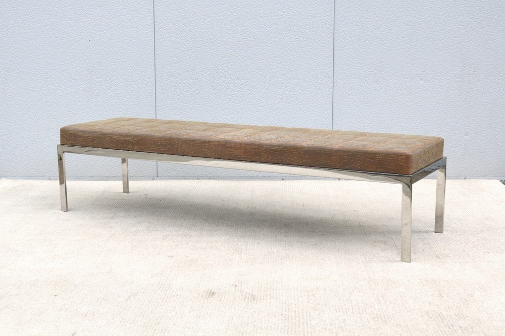 Mid-Century Modern Style Cumberland Large Rectangular Cambridge Metal Bench