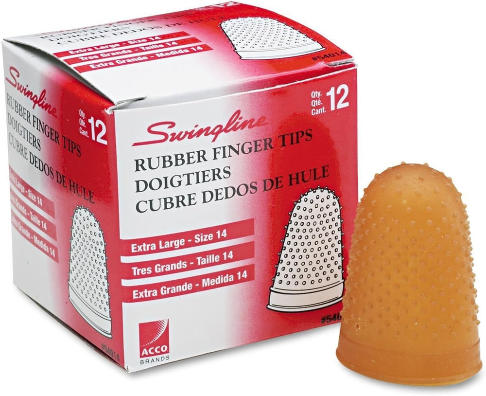 New Extra Large Rubber Finger Tips Size 14 12 Pack For Crafts Sewing Office Work