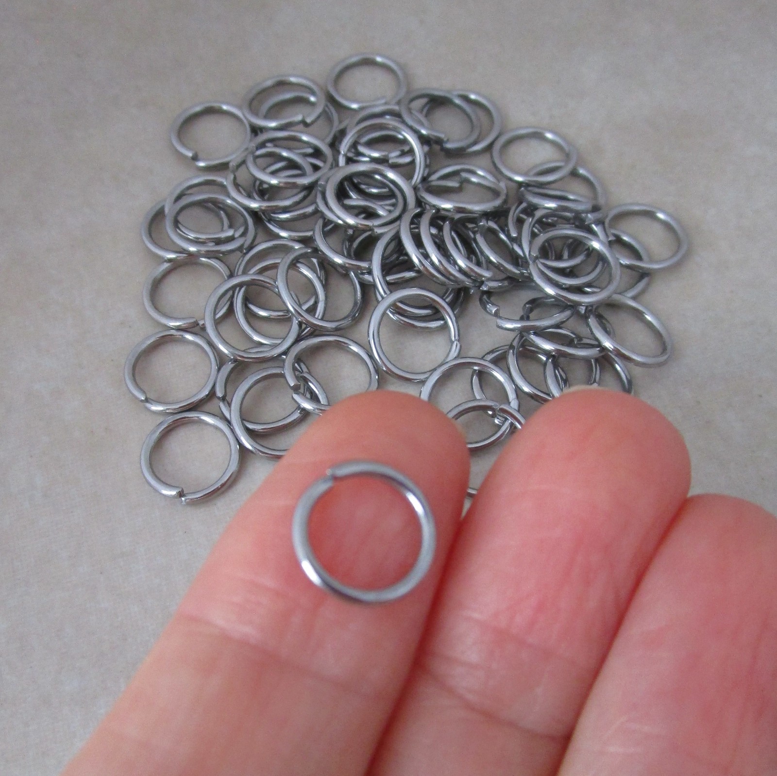 100 heavyweight stainless steel 10mm jump rings 16 gauge hypoallergenic