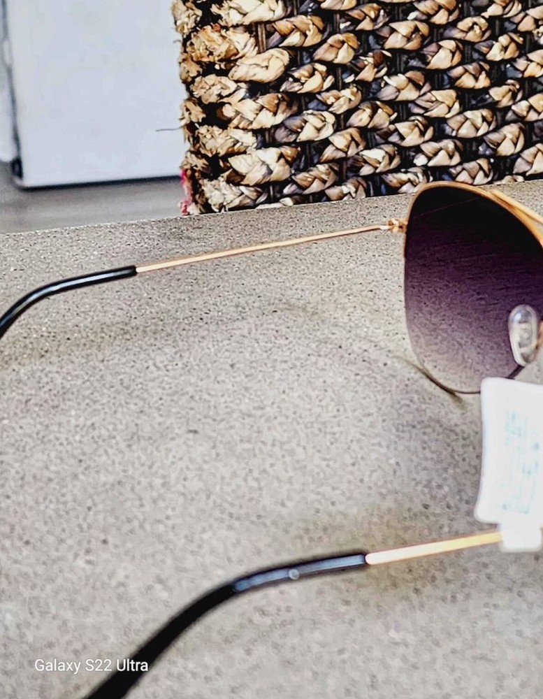 Gold frame Aviator sunglasses (gray gradient) 100% UV Protection