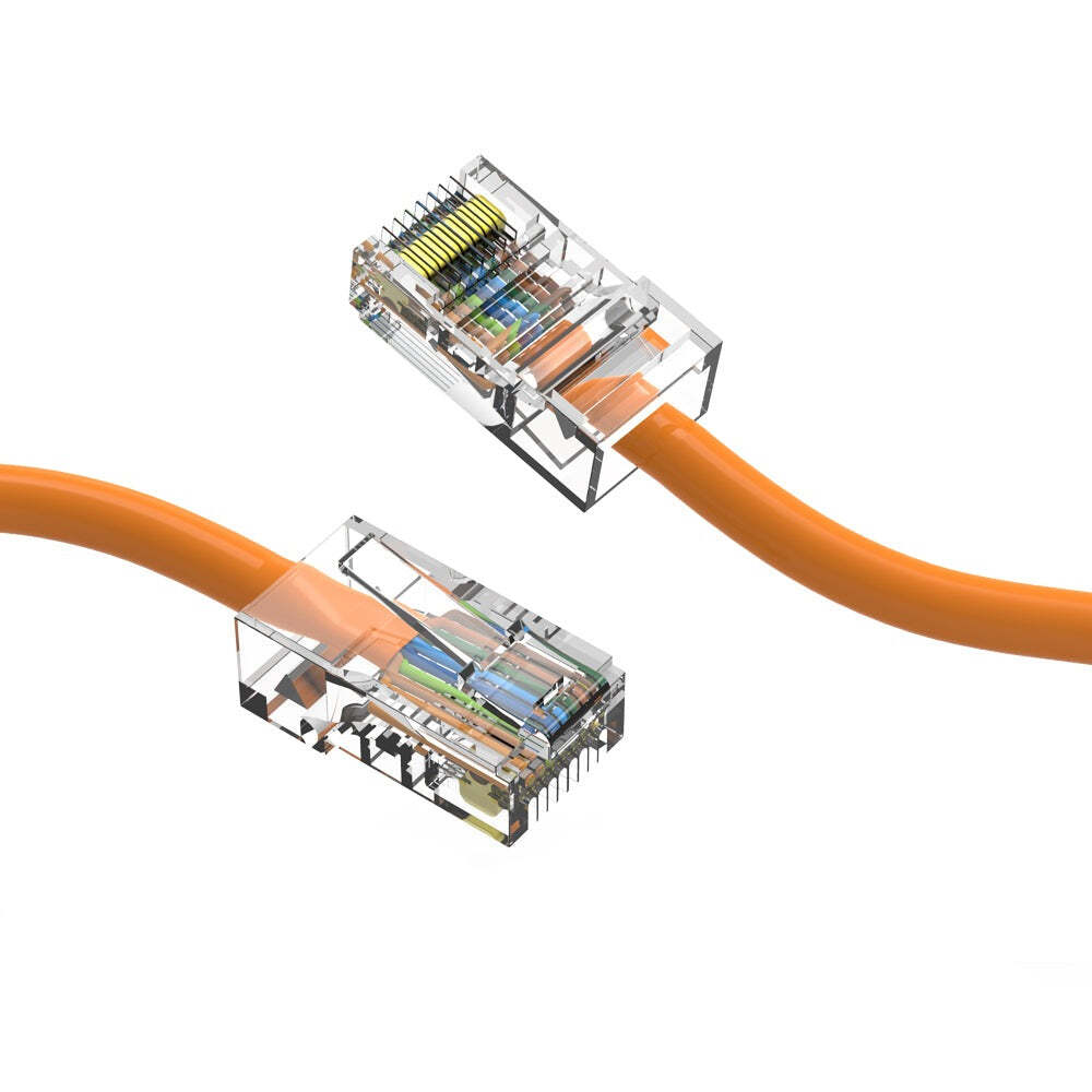 2Ft CAT6 UTP Ethernet Network Non Booted Cable Orange