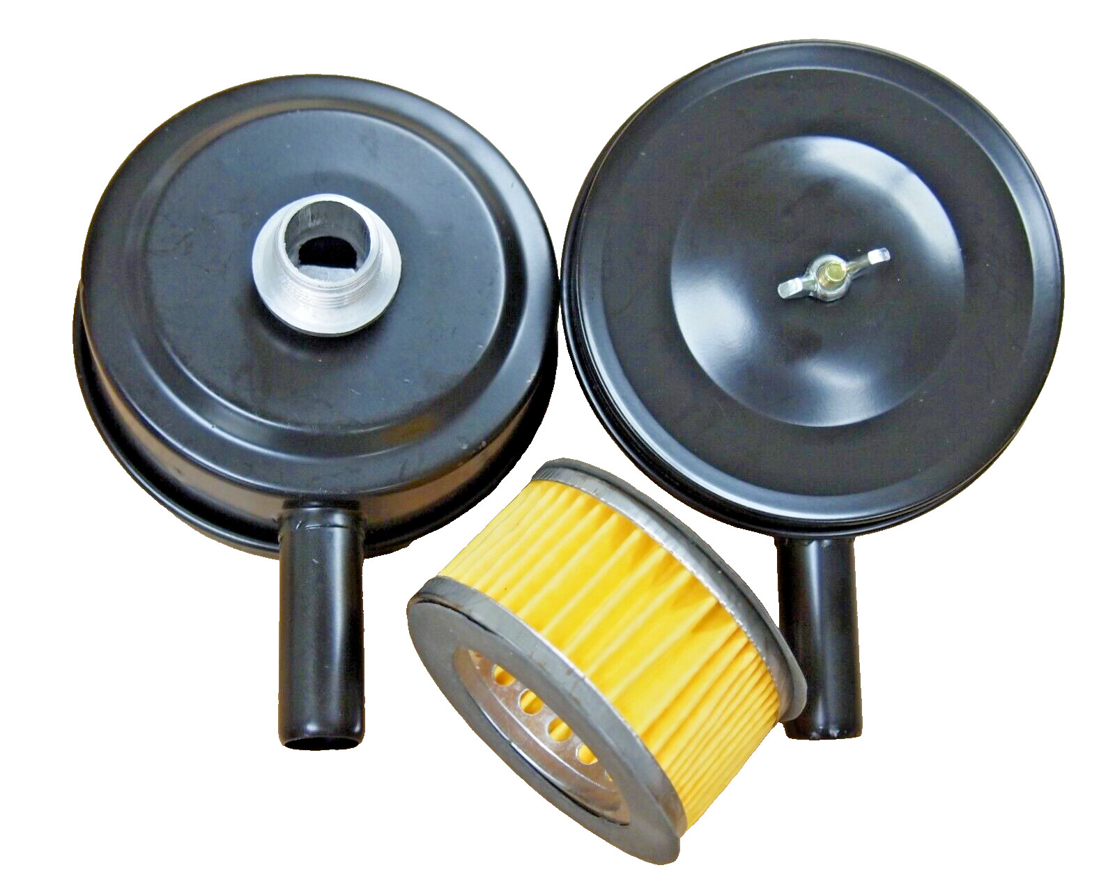 Lot of (2) Air Compressor Intake 4" Air Filter Silencer 1/2" MPT Paper Cartridge