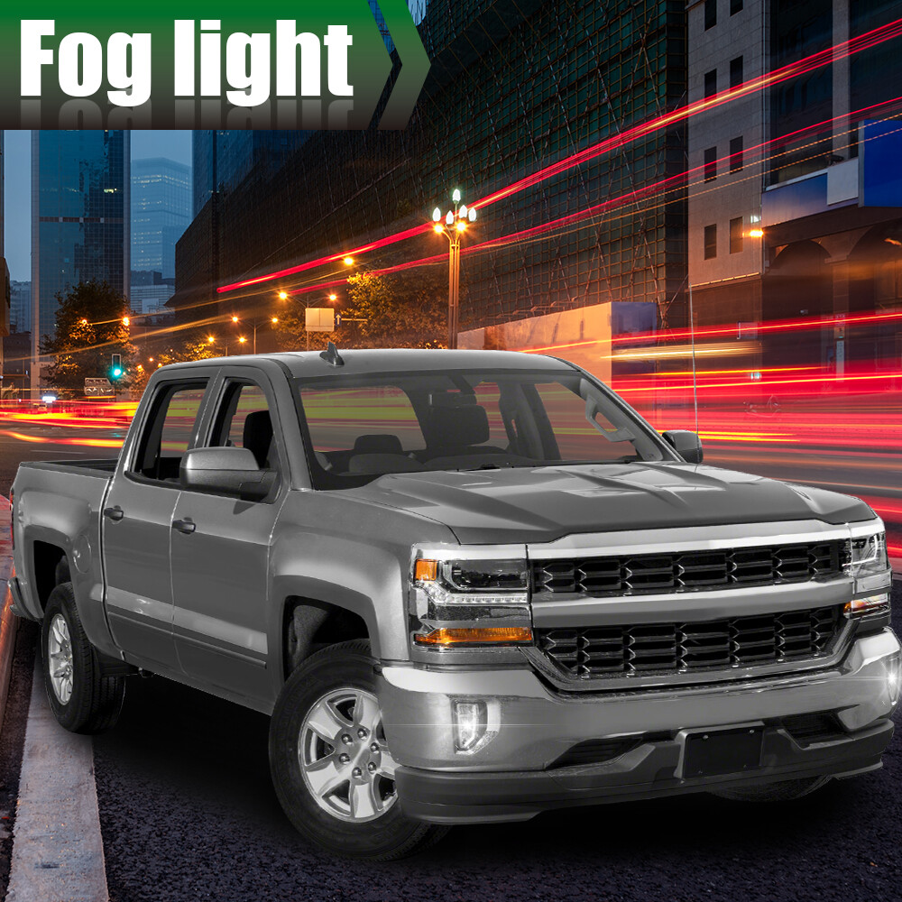 Fit For Chevy 2016-2018 Silverado 1500 Left Right Fog Light Driving Bumper Lamp