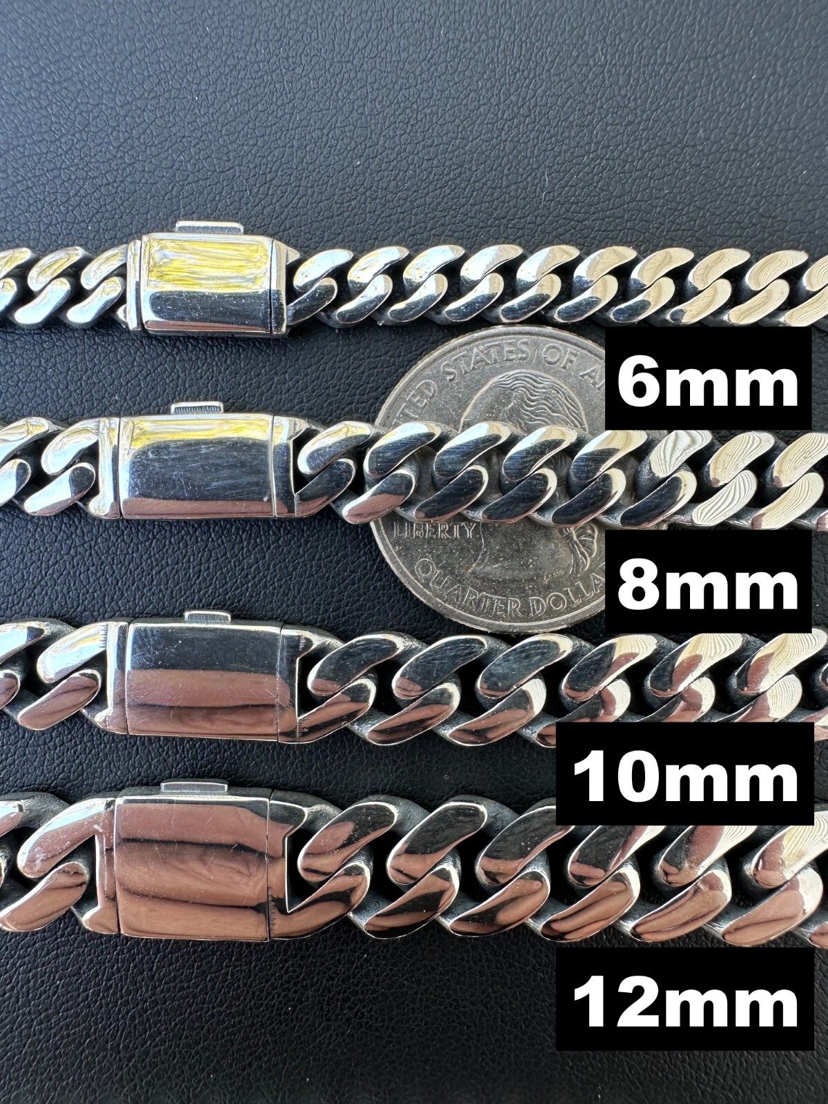 Miami Cuban Link Chain Necklace Real 925 Sterling Silver 6-12mm