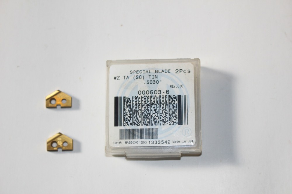 2-Pack Allied Machine Replaceable Drill Insert #Z T-A  (SC) TiN - .5030"