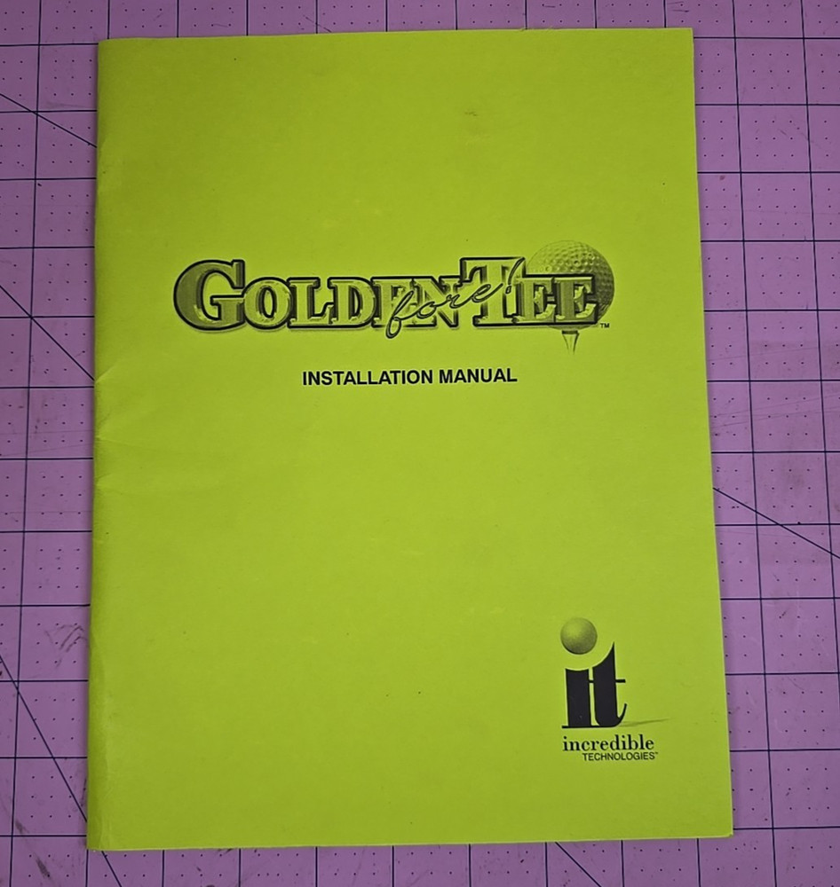 Golden Tee fore Arcade installation manual