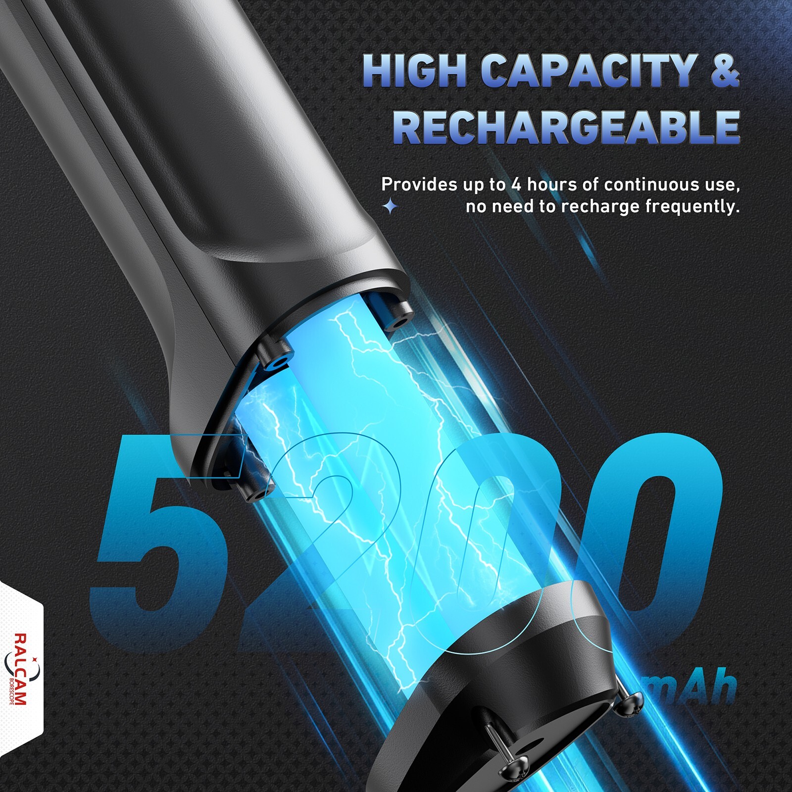 Ralcam 4-Way 360° Articulating Borescope Industrial Endoscope Inspection Camera