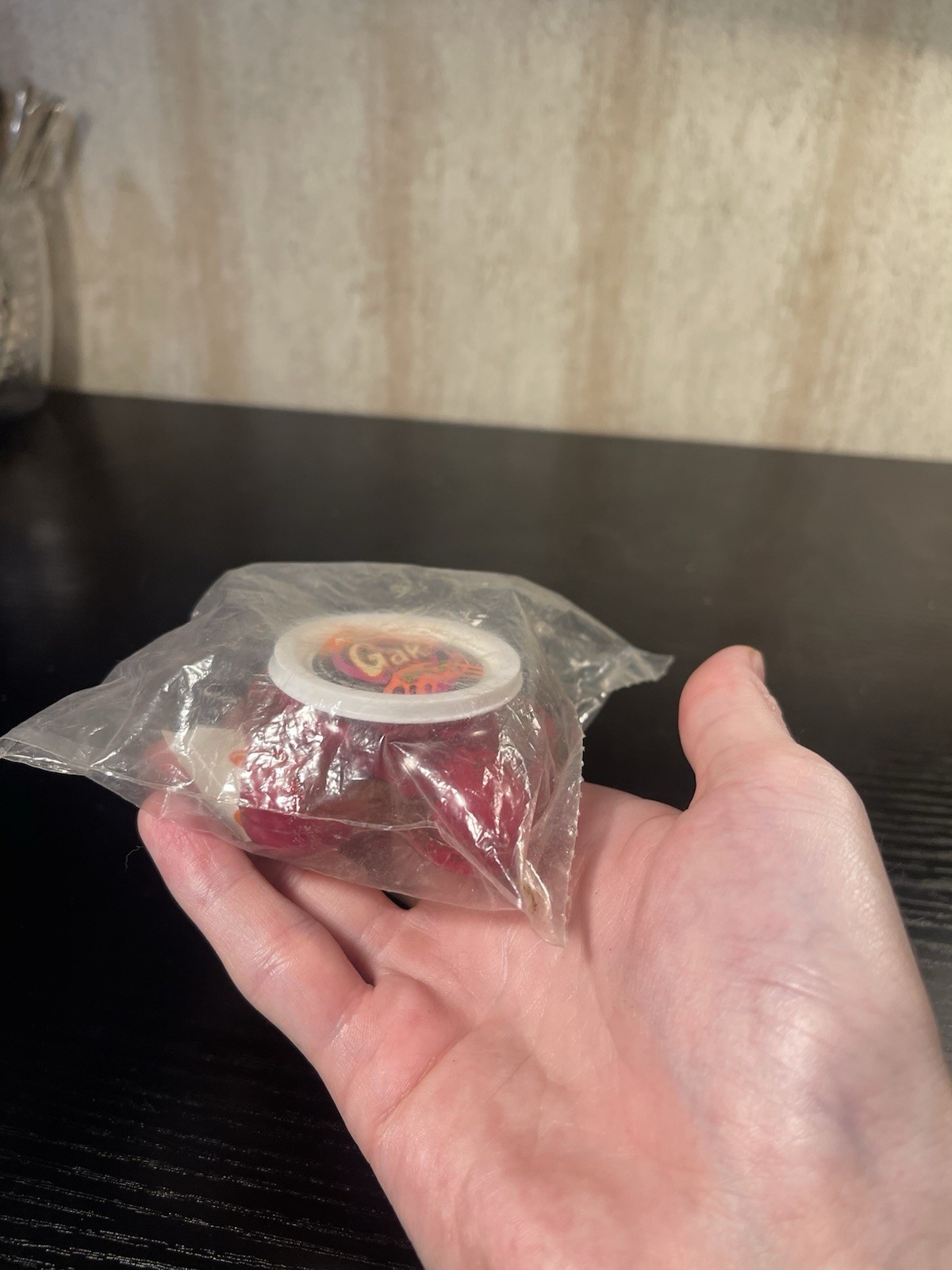 VINTAGE NICKELODEON GAK SPLAT Purple 90'S DRIED ORIGINAL PACKAGE RIPPED PLASTIC