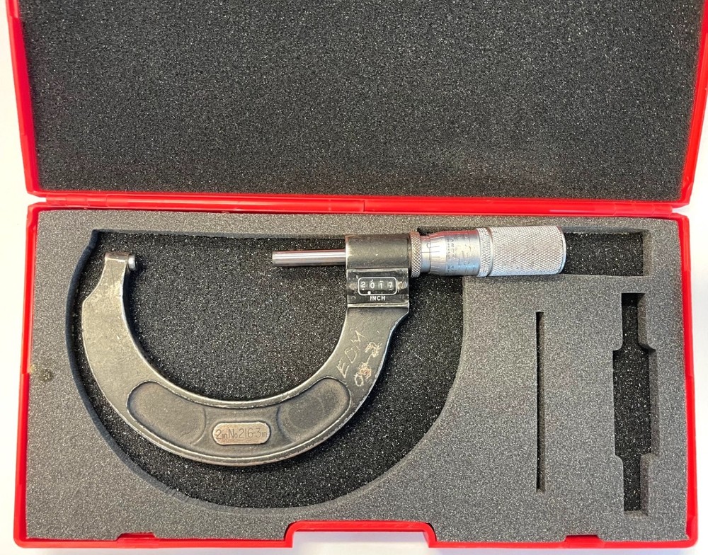 Starrett T216XFL-3 Outside Rolling Digital Micrometer, 2-3" Range, .0001"