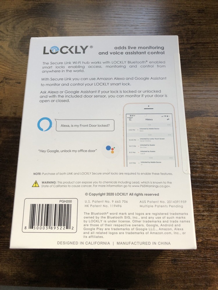Lockly Secure Link Wi-Fi Hub