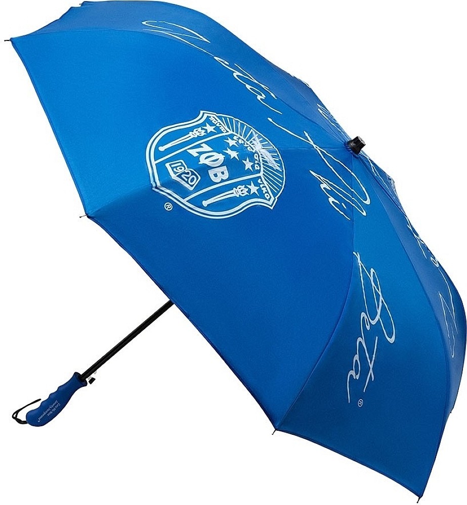 Zeta Phi/&Phi; Beta Large Inverted Umbrella [Blue]