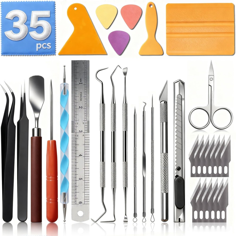 35 PCS Weeding Tools for Vinyl, Precision Craft Tools Set for Weeding Vinyl, ...