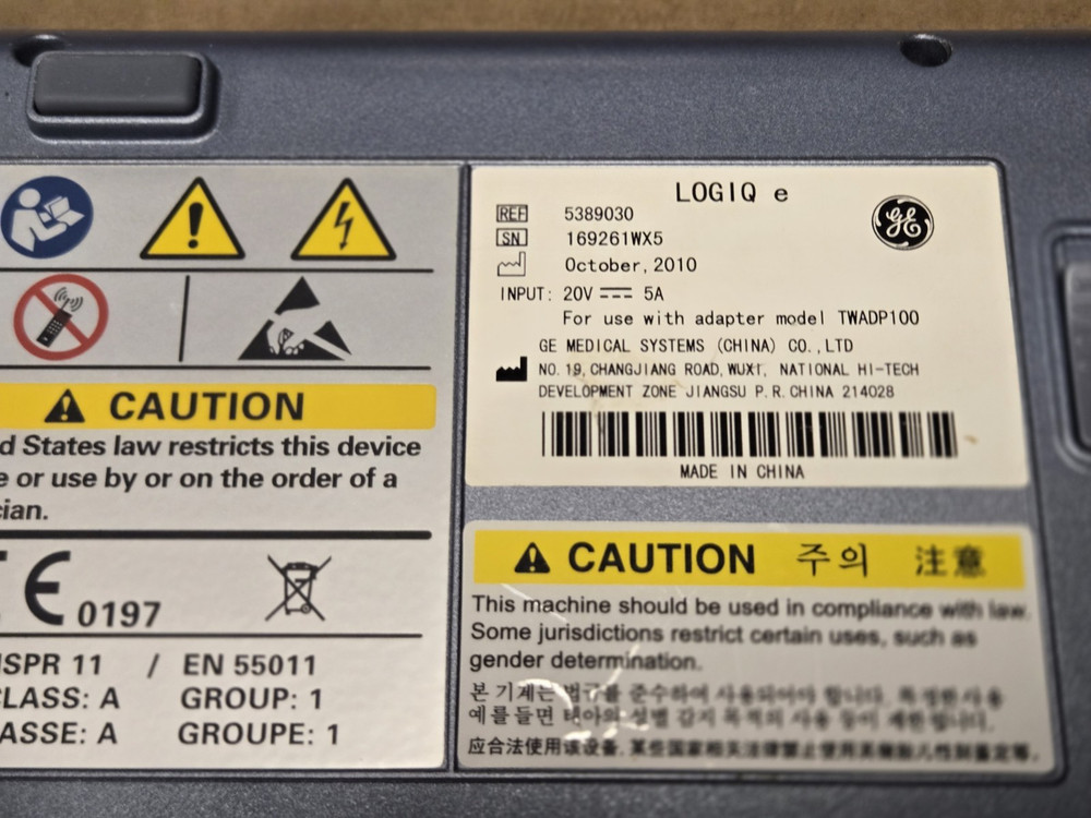 GE Logiq E Portable Ultrasound System