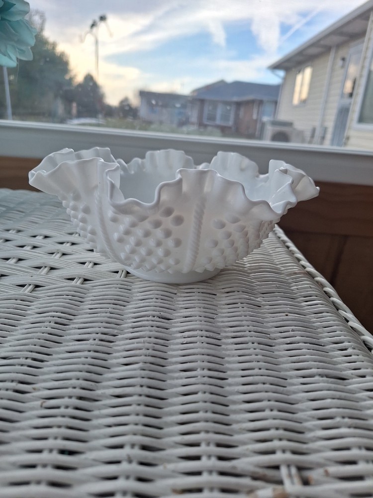 White Fenton Dish