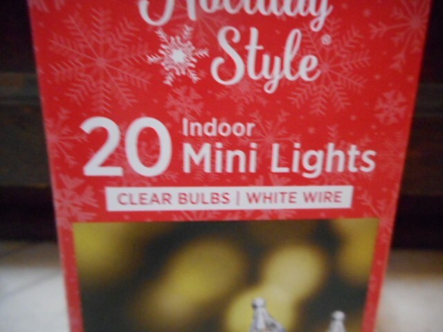 20ct Light Set String Miniature Clear Bulbs White Cord Christmas New