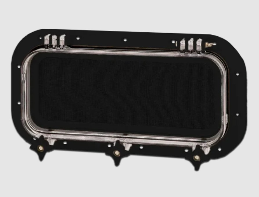 Bomar Gray Series Rectangular Opening Molded Portlight