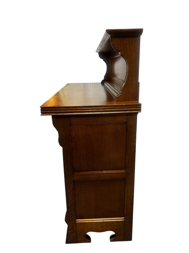 Vintage Carved Oak Sideboard Server Bar Cabinet